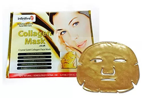 100 X 24K Colágeno con Oro Cristal Máscara Facial Antiedad Antiarrugas