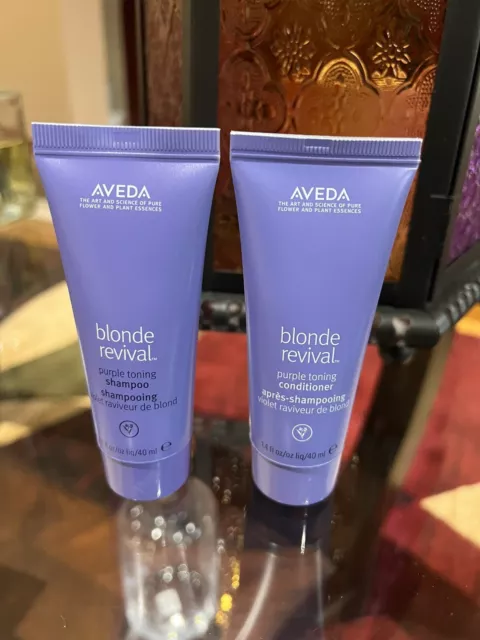 Aveda Blonde Revival Purple Toning Shampoo and Conditioner 1.4 Fl. Oz. each