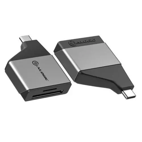 Alogic ULCSDMN-SGR Ultra Mini USB- C (Male) to SD and Micro SD Card Reader