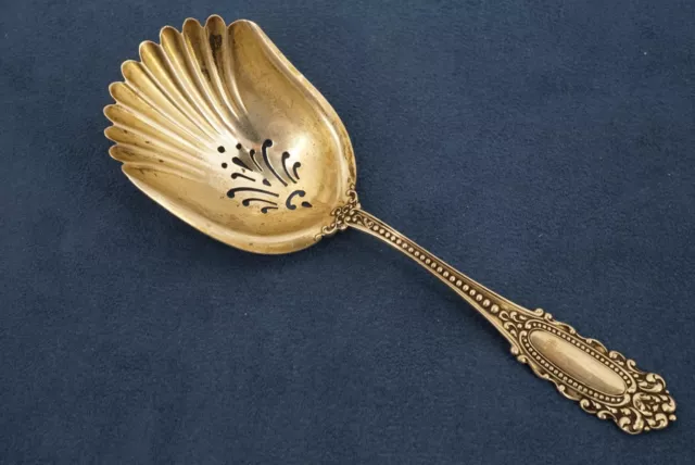 Lovely Vintage Ornate Sterling Silver Bon-Bon Nut Spoon - Free Shipping USA