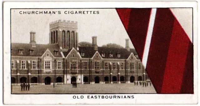 CHURCHMAN CIGARETTE CARD WELL KNOWN TIES 1935 No. 29. OLD EASTBOURNIANS EX.