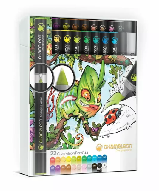 CHAMELEON DELUXE SET 22 Color Tones Colour Blending Changing Ink Pens System NEW