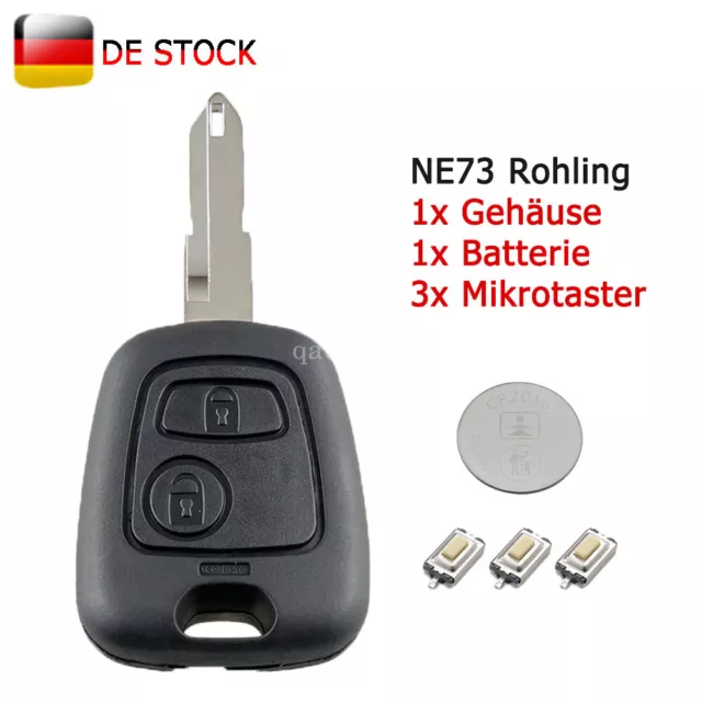 2 Tasten Auto Schlüsselgehäuse passend für Citroen C1 C2 C3 C4 C5 Xsara Berlingo