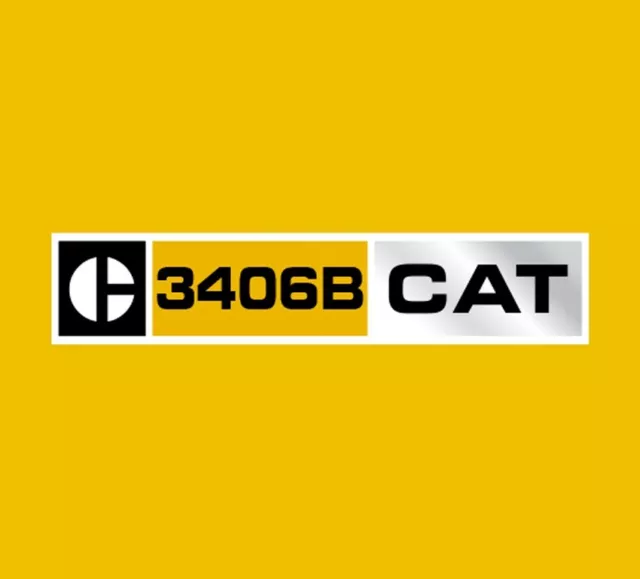 Caterpillar 3406B Diesel Engine Replacement Vinyl Decals Stickers x2 2