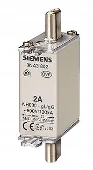 Cartouche fusible Siemens NH000 10A gG 500V / #A B0AS 7827