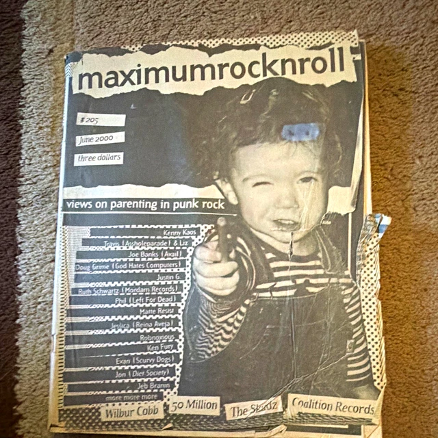 MAXIMUMROCKNROLL MAGAZINE ISSUE 205 June 2000 Punk Rock Parenting £3.31 ...
