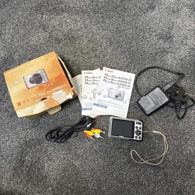 Appareil Photo Compact Canon PowerShot A3000 IS 10MP, Occasion Avec Chargeur
