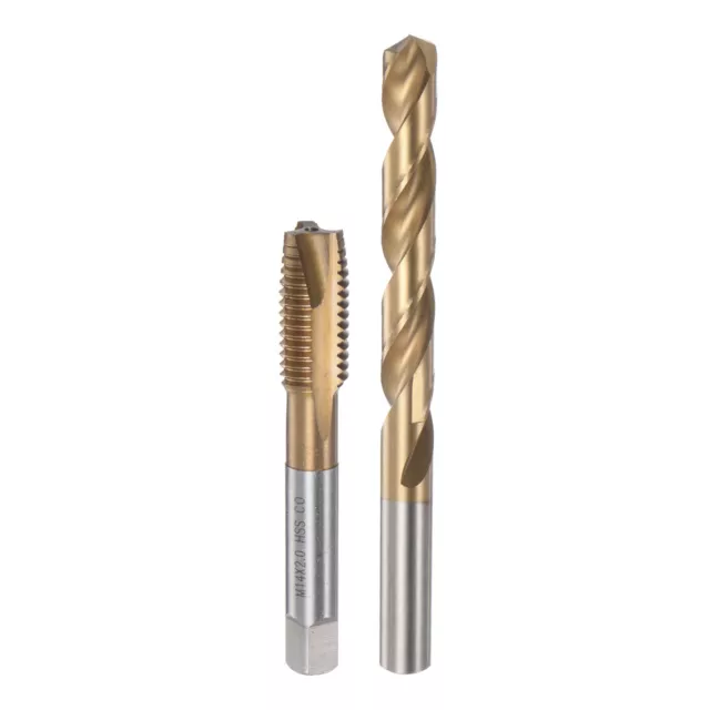 M14 x 2 Spiral Point Tap 12mm Drill Bit Set Cobalt High Speed Steel (HSS-CO)