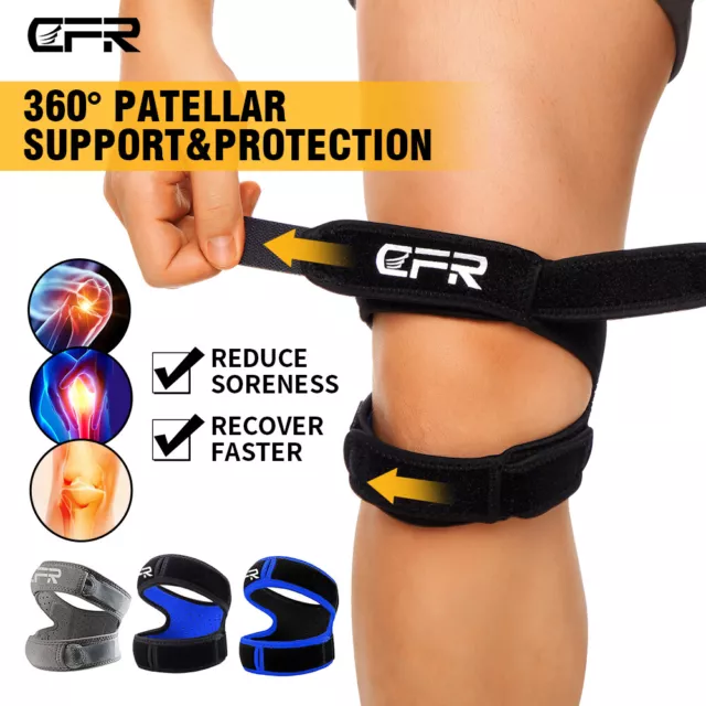 Double Patella Knee Support Strap Tendon Brace Stabilizer Tennis Pain Rellief  I