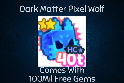100Mil FREE Gemme PET SIMULATOR X Hardcore MATERIA OSCURA pixel WOLF Leggendaria 