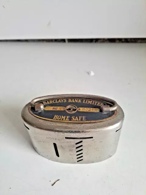 Vintage Barclays Bank Home Safe Money Box Savings Bank #92716 - No Key
