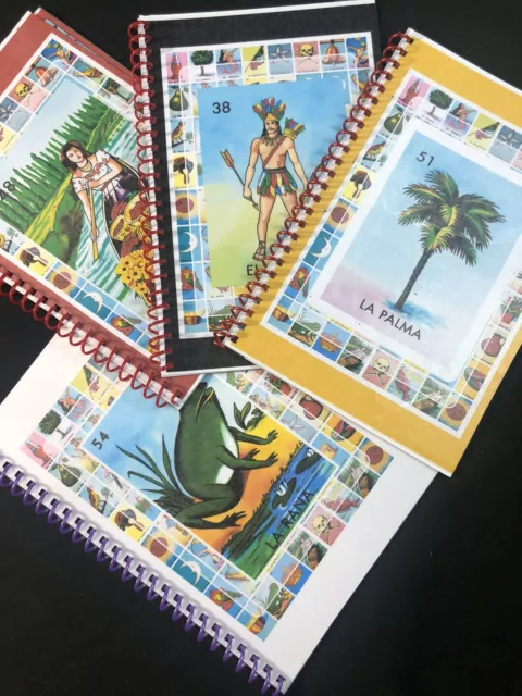 Notebook Mexican Loteria Bingo Chalupa Game:12 Mini-Boards  Laminated