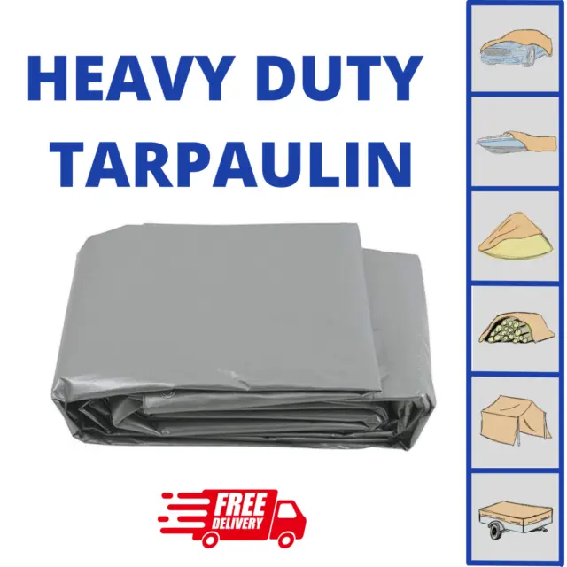 Tarpaulin Regular And Heavy Duty Waterproof Cover Tarp Ground Sheet Sizes