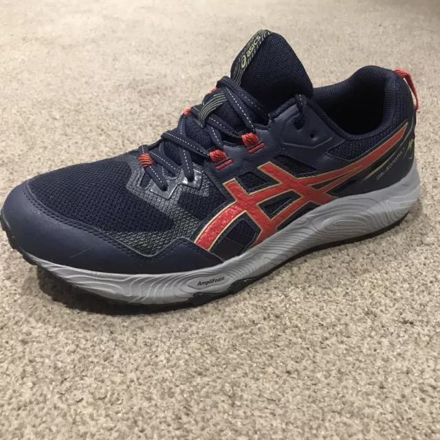 ASICS Gel Sonoma 7 Men’s UK Size 10 Trail Running Shoes Trainers Navy Red Grey