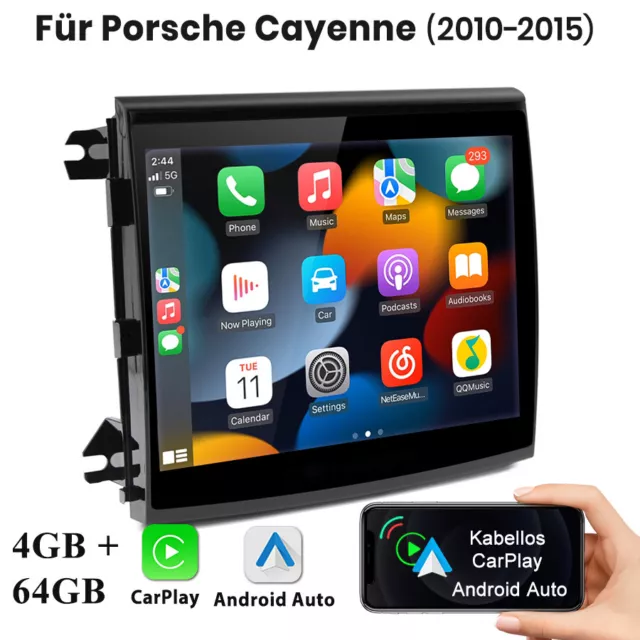 Autoradio Android 12 Navi GPS CarPlay DAB+WIFI 64GB SWC WIFI per Porsche Cayenne