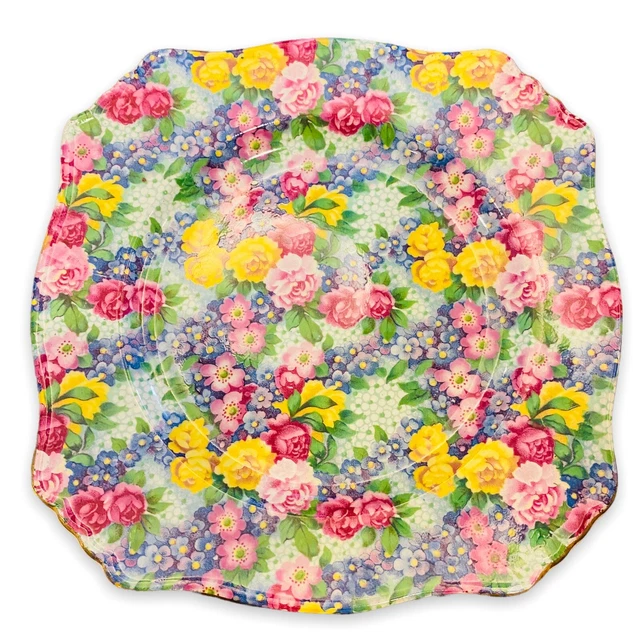 Royal Winton Chintz Ascot Plate Rose & Violet Floral Pattern "Julia"  7.75 in A