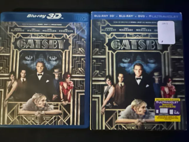 The Great Gatsby 3D (3D + Bluray + DVD, 2013) DiCaprio - W/ Lenticular Sleeve