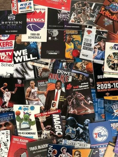Lot of 500 NBA pocket schedules