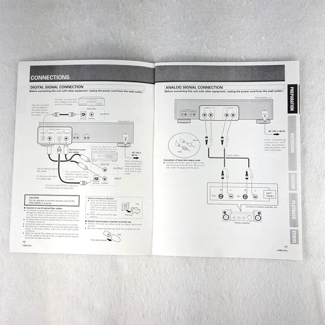 Pioneer PDR-555RW CD Compact Disc Recorder Owner's Manual Factory Issue 5