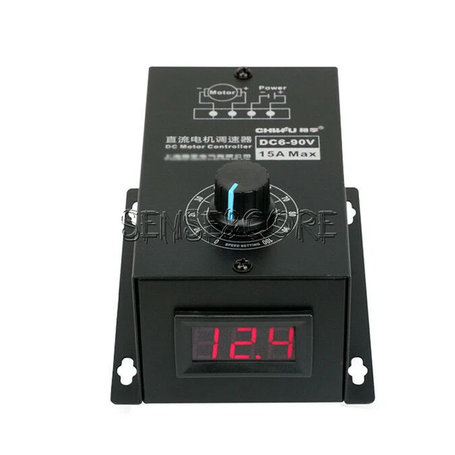 Regolatore Di Velocità Motore CC 15A | Controller PWM Con Display Digitale | Soft Start Per Motori 6V-48V | Modulo Di Controllo Industriale