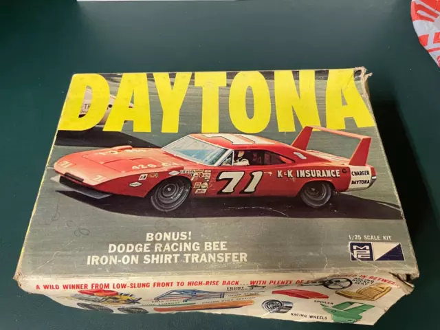 Vintage 1970's MPC K&K Insurance 1969 Charger Daytona Sealed Inside read