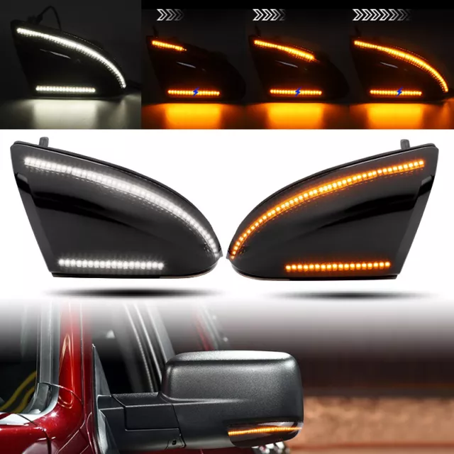 LED Side Mirror Turn Signal Light Puddle Lamps Fit For Dodge RAM 1500 2500 3500