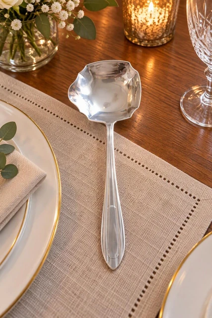 LOUCHE À SAUCE ou à crème en métal argenté orfèvrerie Liberty EUR 31,90 ...