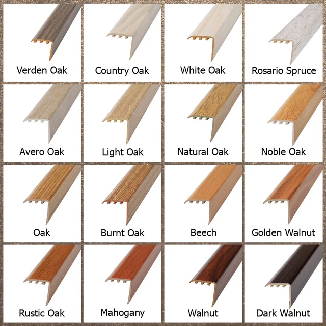 WOOD LAMINATE STAIR Edge Nosing, Engineered Upvc Trim Edging 25x25mm x 900 mm £6.00 PicClick UK