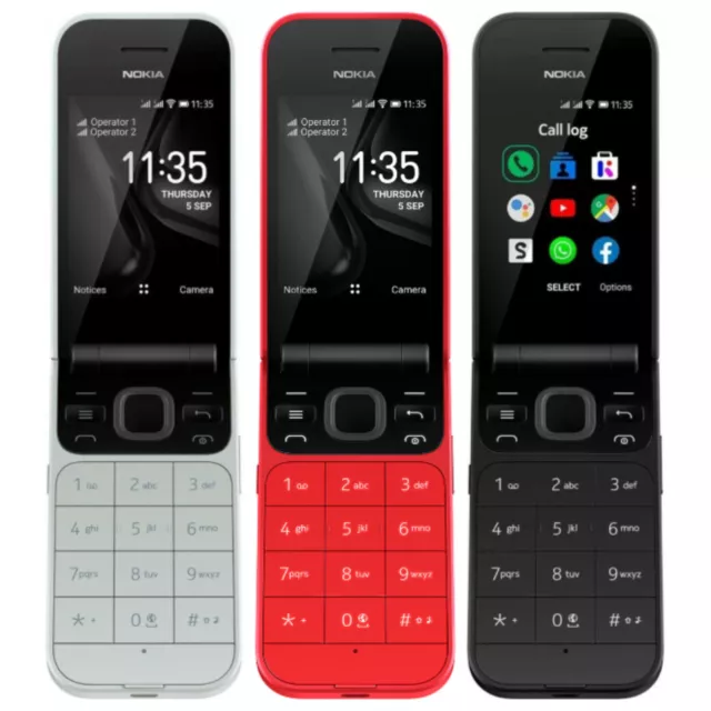 Nokia 2720 Flip 4GB Nuovo Dual SIM 2,8 " Kaios Mobile Smartphone Telefono Conf