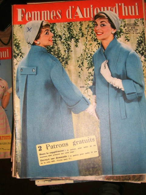 Patron De Couture Vintage Femme D'Aujourd'hui Pour Robe Complet - Année 1958, Occasion