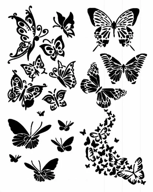 Stencils Crafts Templates Scrapbooking Butterfly Collection 1 Stencil Mylar