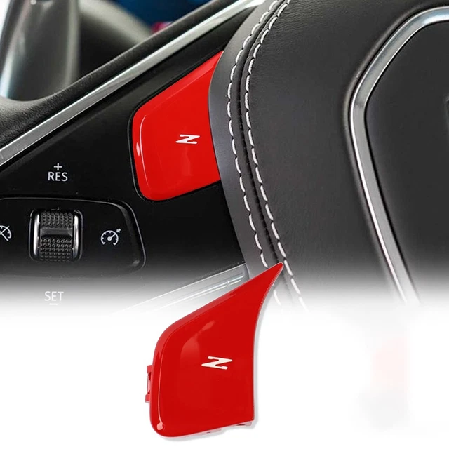 Housse De Bouton Z Pour Volant Corvette C8 Z06/Z51 2020-2023 - Garniture Intérieure Plastique Rouge