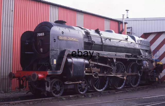 35mm Slide - BR Steam Loco 70013 'Oliver Cromwell' location unknown