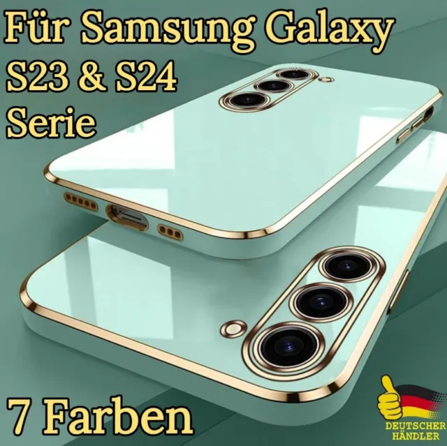 Handy Hülle für Samsung Galaxy S23 S24 Plus Ultra FE Displayschutz 9H Hartglas