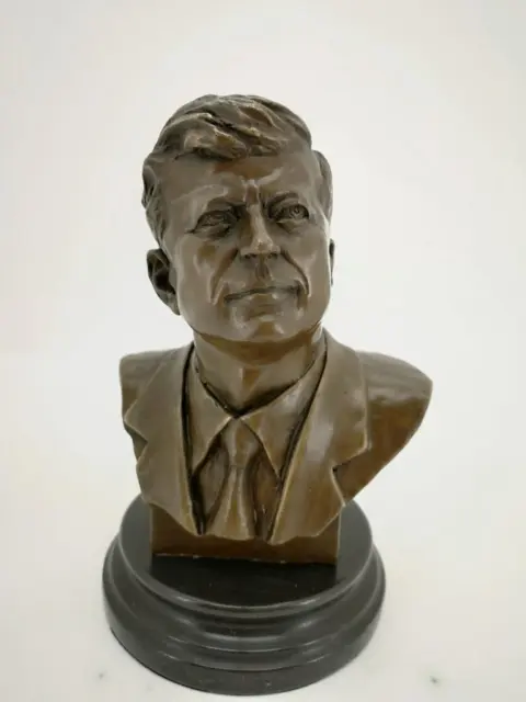 Bronze Bust Sculpture of John F Kennedy - 35th President of the USA - JFK 2