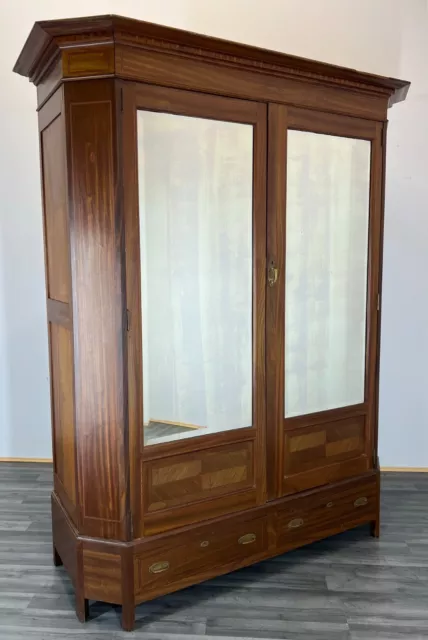 Impressive Antique French Armoire Wardrobe with mirrors (LOT 2253)