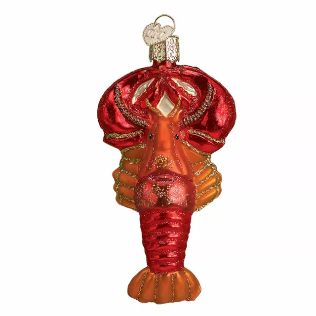 Old World Christmas Glass Blown Ornament, Lobster (With OWC Gift Box)