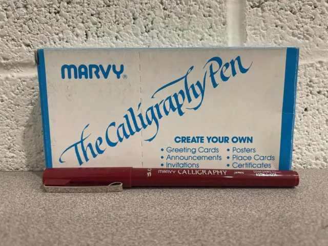 MARVY The Calligraphy Pen 5.0 BURGUNDY Box Of 12