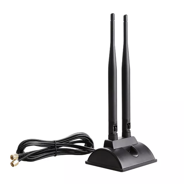 High Gain 2.4G/5G Dual Band WiFi Antenna SMA Female Connector With Magnetic Base