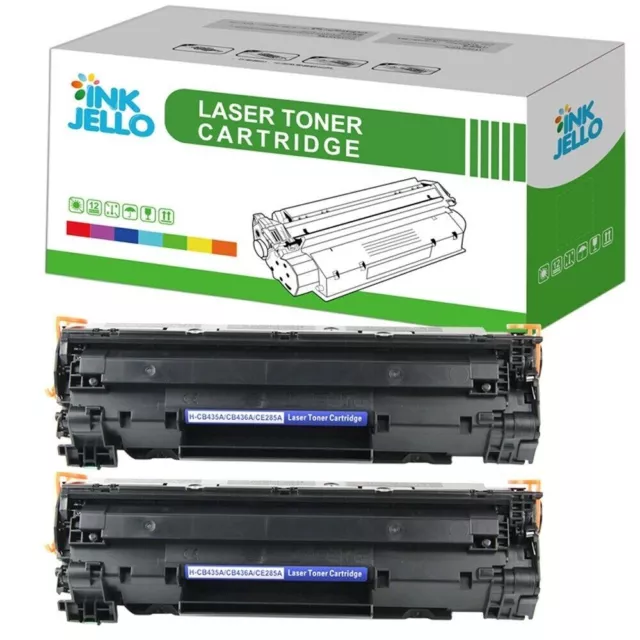 2 x CB435A Toner Cartridge Fits For HP LaserJet P1005 P1006 P1007 P1008 P1009