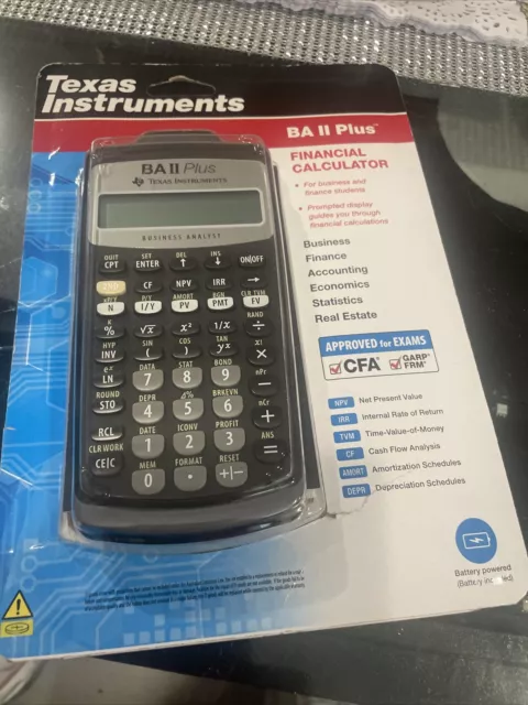 Texas Instruments BA II Plus Professional Calculator - Silver (‎IIBAPRO/TBL/1L1)