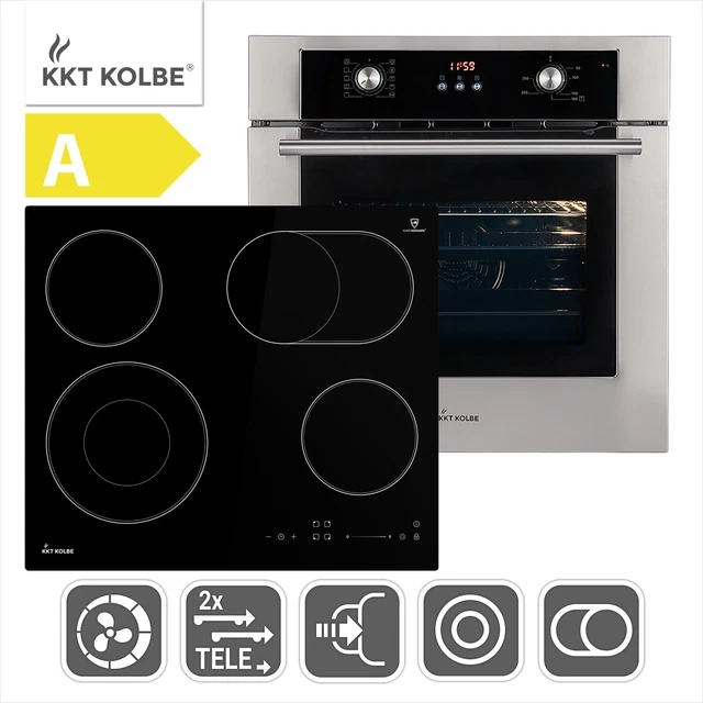 Cuisinière: 60cm Four encastrable BO8810SS + 59cm Plaque Eletrique KF592RL Gril