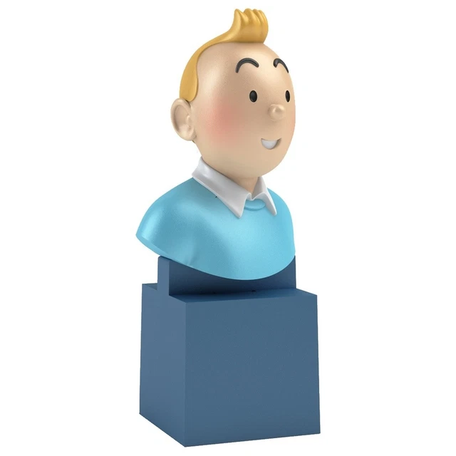 TINTIN PENSEUR. Héros de BD. Hergé. BUSTE en Plâtre renforcé. No LEBLON