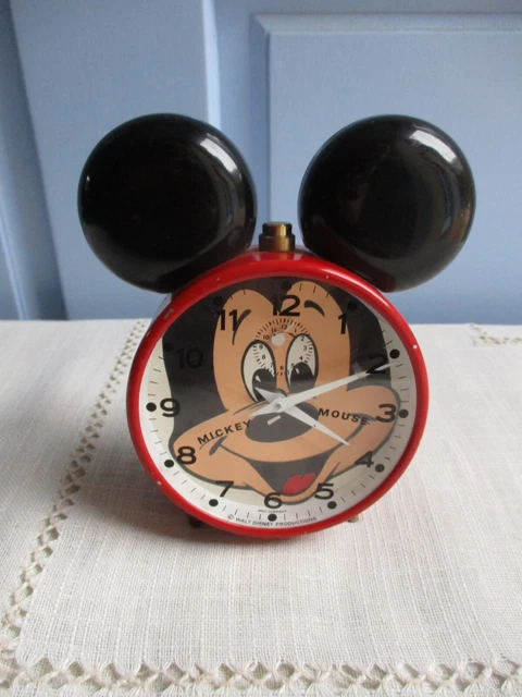 Reveil Ancien Horloge Mickey Mouse Bradley Made In Germany Walt Disney Vintage