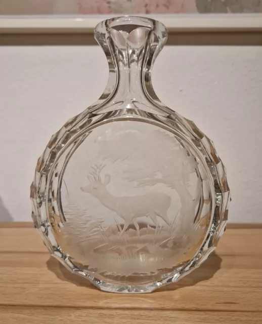 Großes Schnupftabakglas 18,5 cm  Schnupftabakflasche Bixl Wild Hirsch