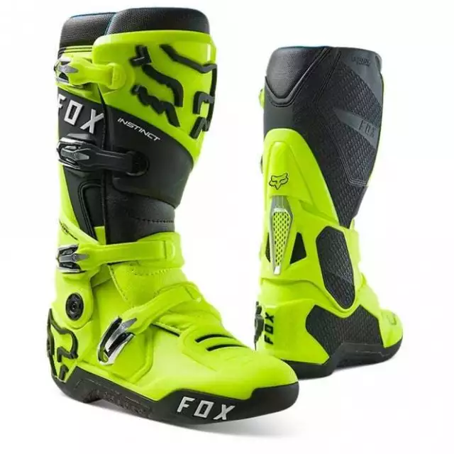 Fox Racing (MX) Boots - INSTINCT 2.0 - Fluo Yellow