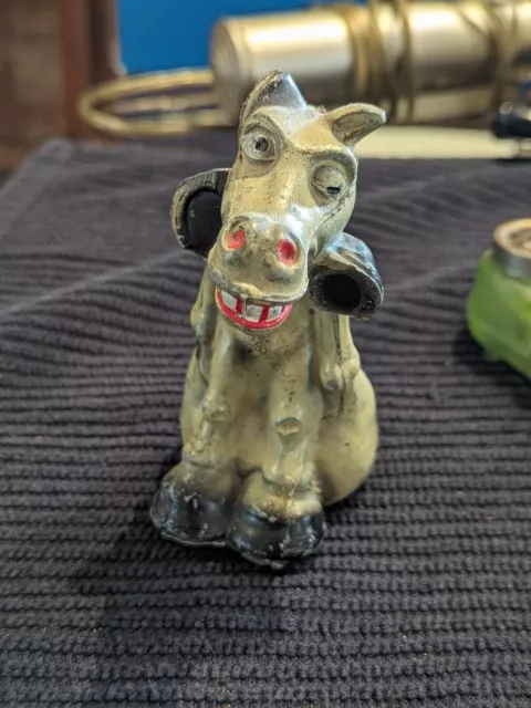 Vintage Cast Iron Donkey/Horse Electric Cigar Deco Lighter