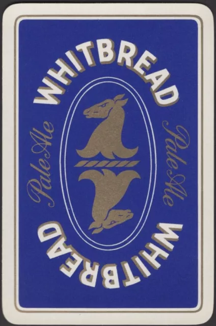 Playing Cards Single Card Old Vintage * WHITBREAD ALE * Brewery Beer Advertising