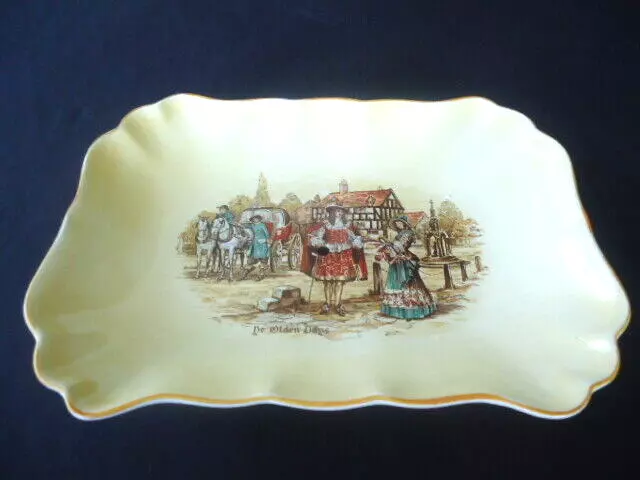 vintage lancaster & sandland ware hanley ye olden days  plater dish bowl