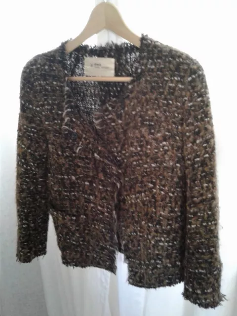 Isabel Marant Etoile - Veste Tweed Laine Et Alpaga Marron Et Noir T. 1=38